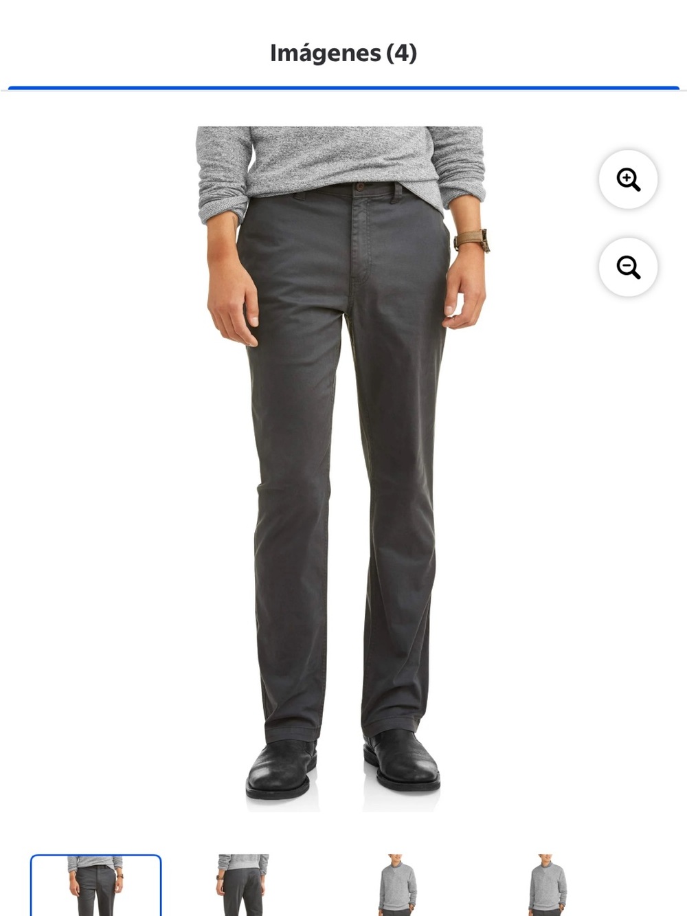 George Straight Leg Men's Jeans in Charcoal Gray